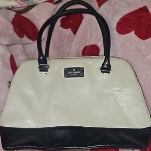 Kate Spade Black and Cream Satchel